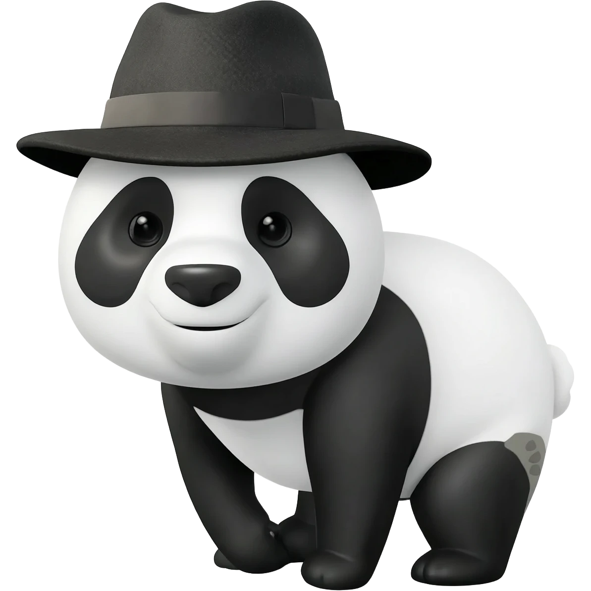 Panda with Black Hat emoji