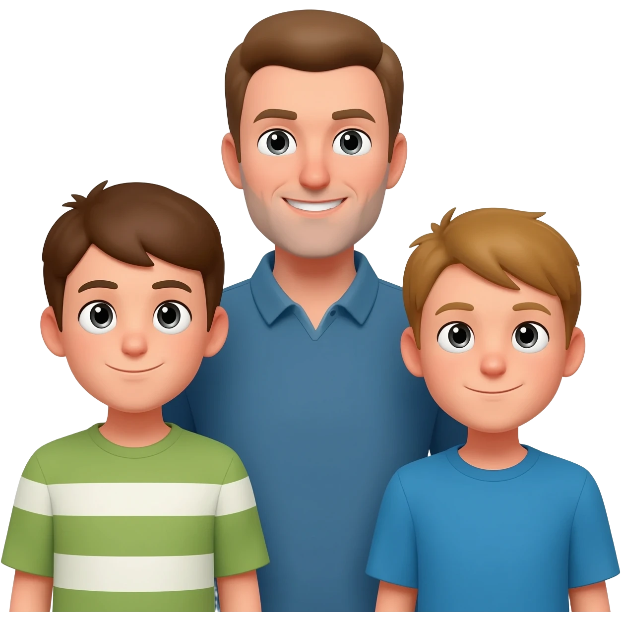 man with two boys in front of him emoji