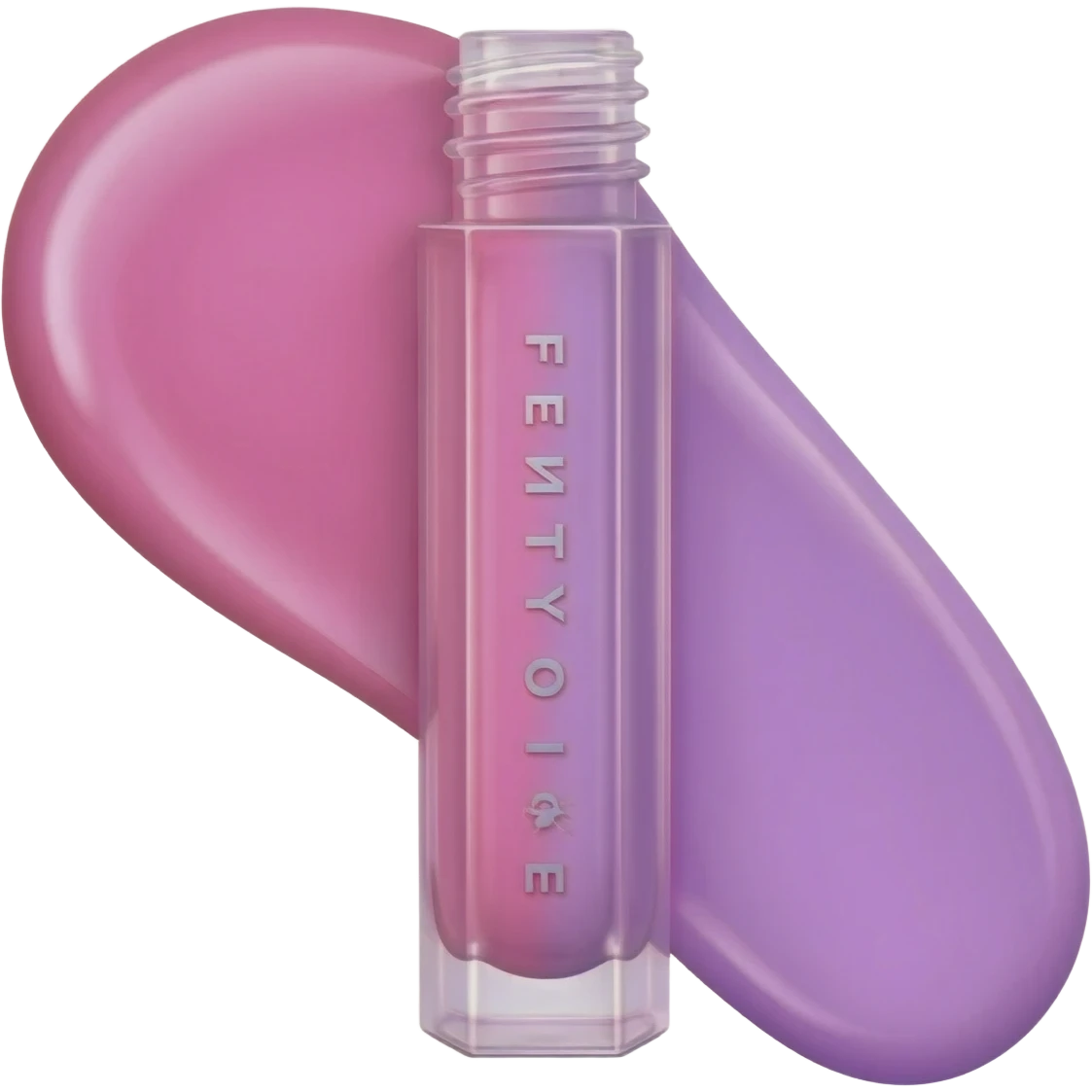 Fenty lipgloss pink and purple emoji