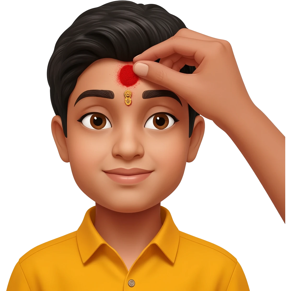 Bhaidooj behen apne bhai ko tika krte hue emoji