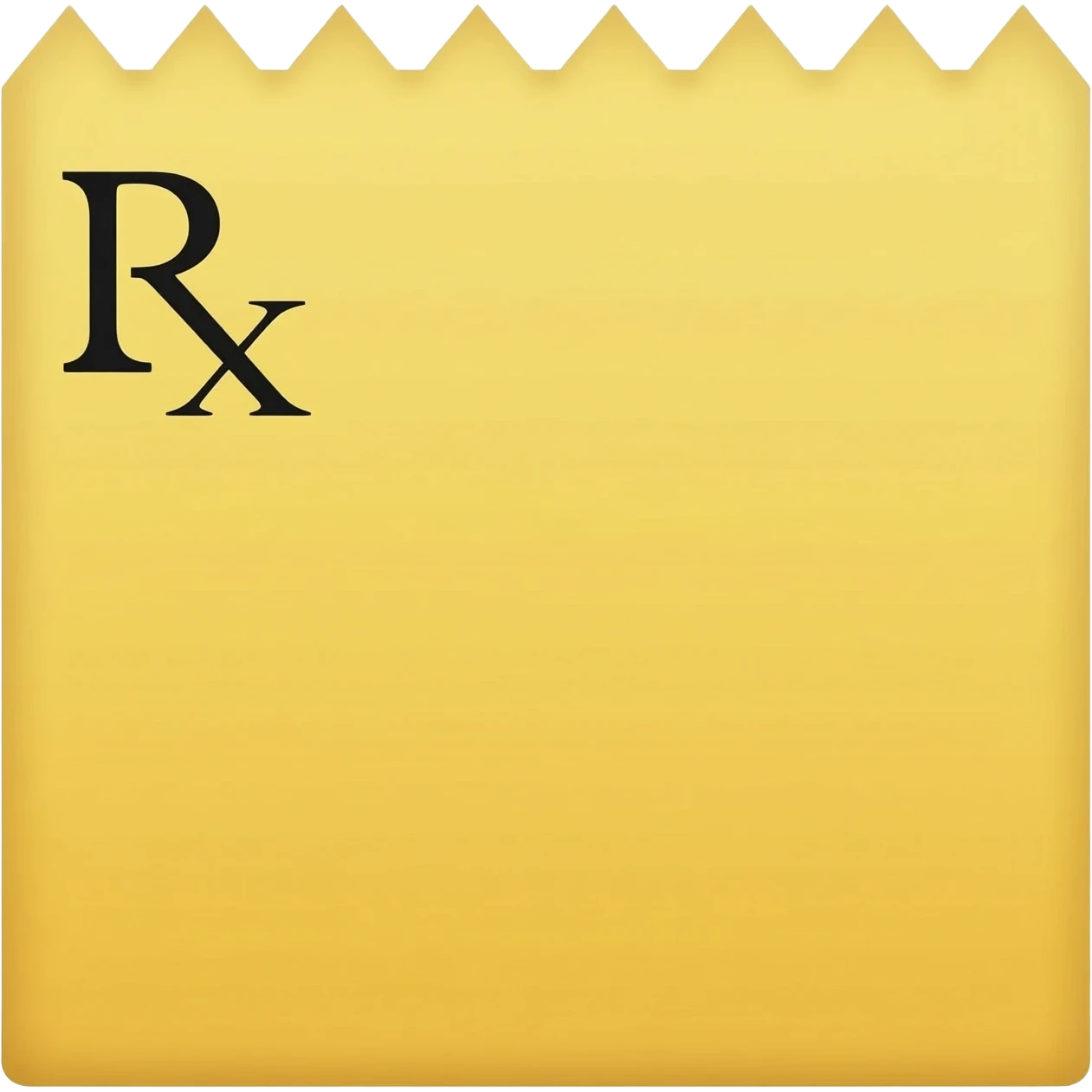 medical prescription yellow emoji