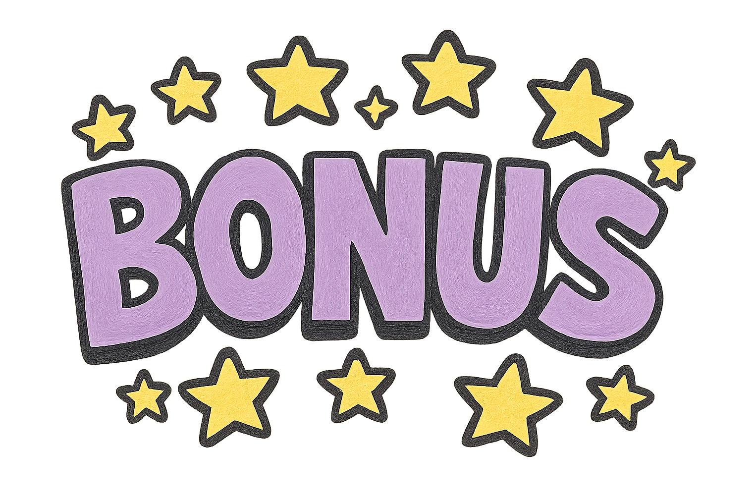 LAS LETRAS DEBEN SER VIOLETA PASTEL Y LAS ESTRELLAS AMARILLAS DEBES MANTENER EXACTAMENTE LA IMAGEN ORIGINAL, LOS BORDES DEBEN SER BLANCOS EN LUGAR DE NEGRO emoji