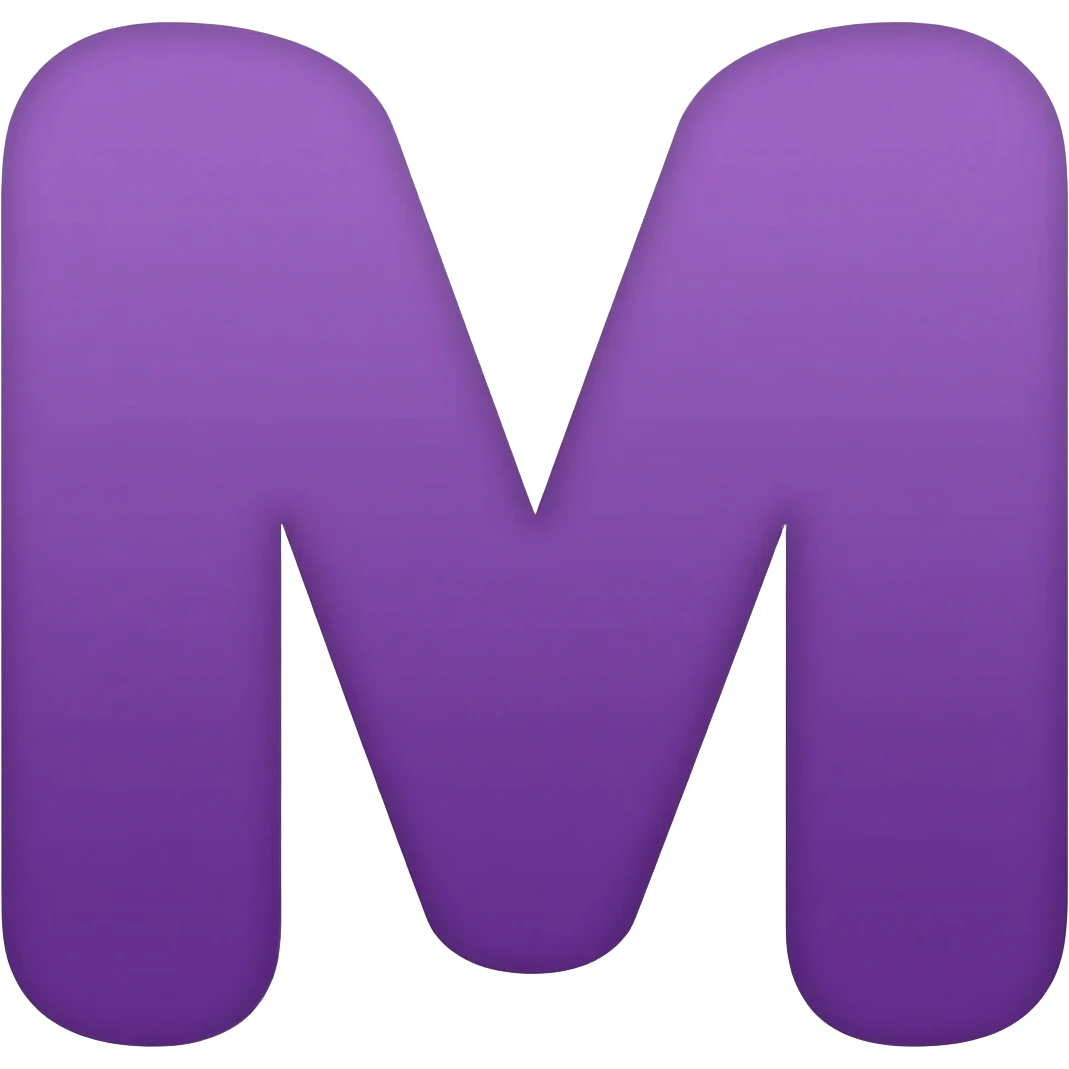 Purple M emoji