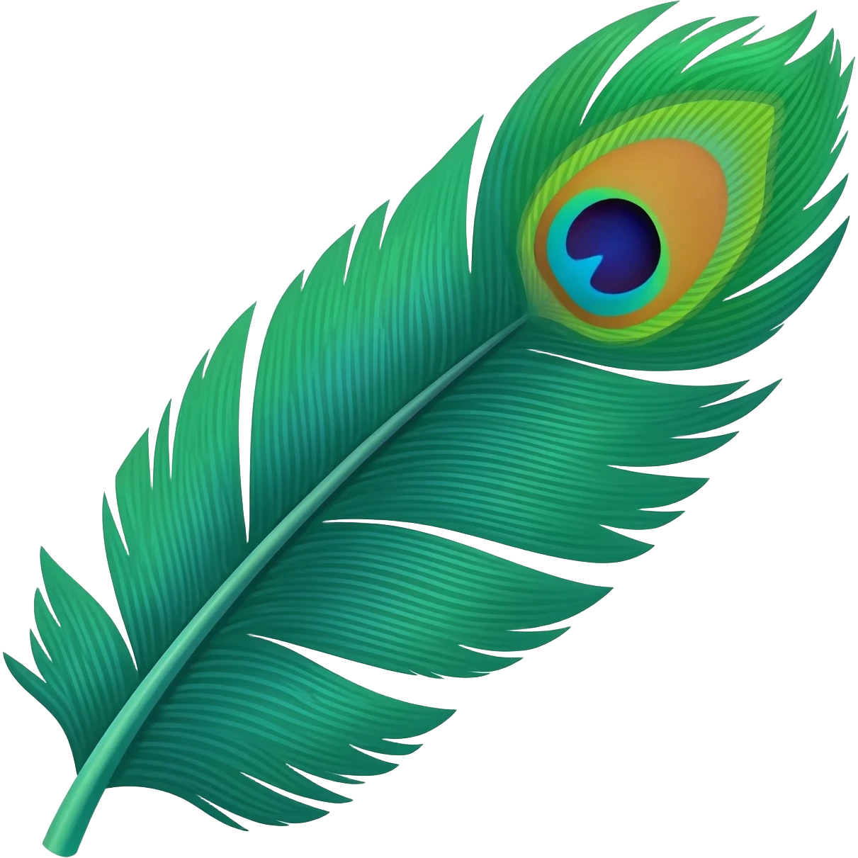 Peacock feather emoji
