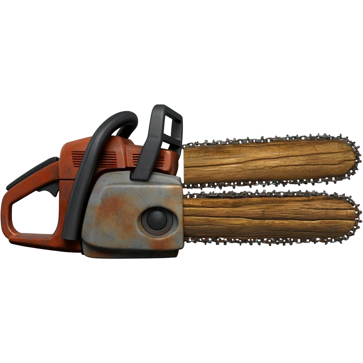 Chainsaw and wood emoji