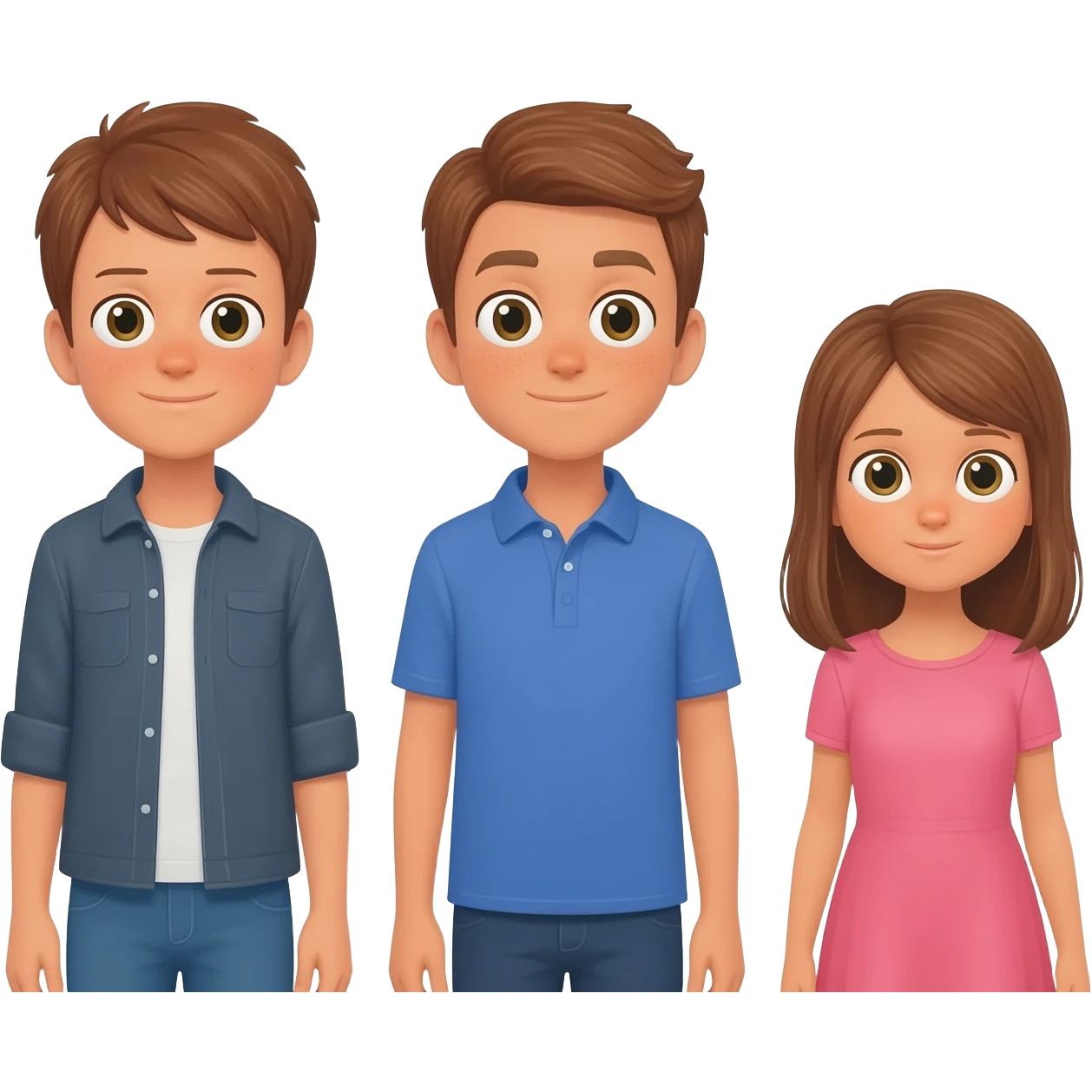 Three brothers and one sister emoji