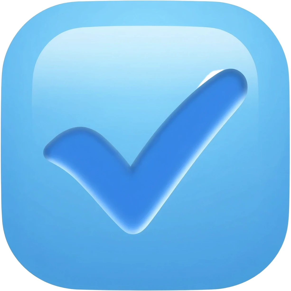 blue check mark emoji