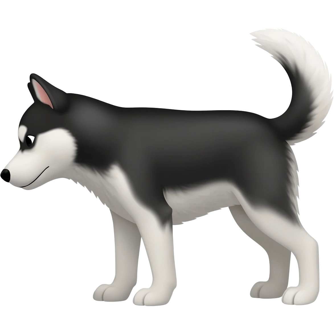 kakající pes husky emoji