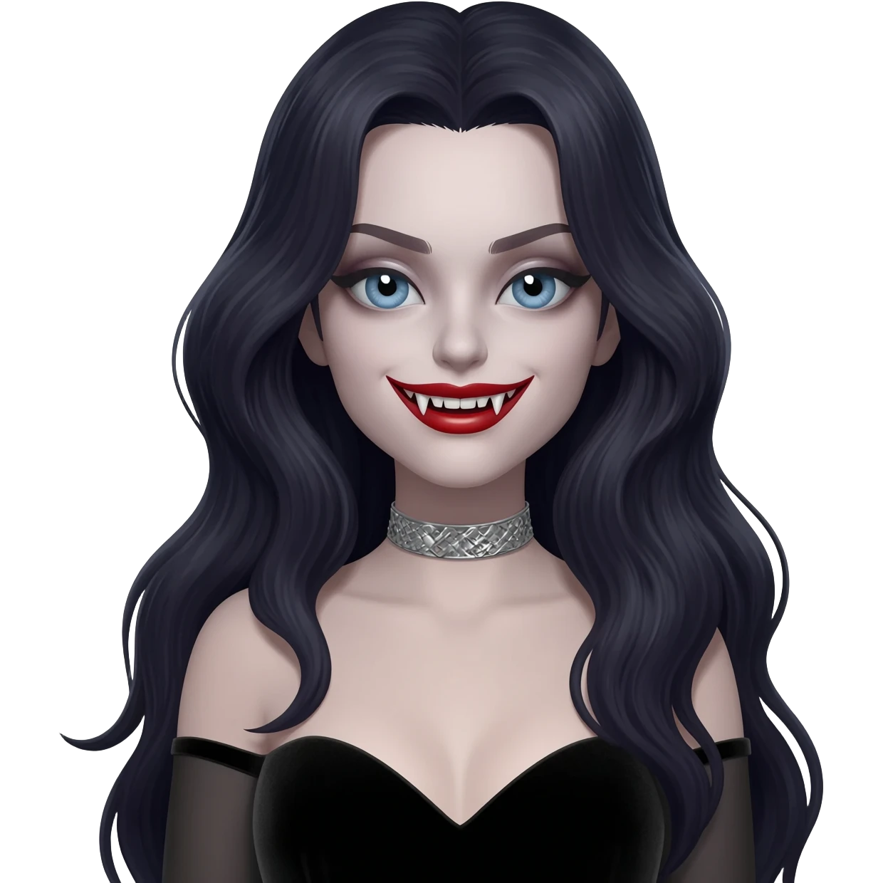 blonde, blue eyed vampiress who is a baddie emoji