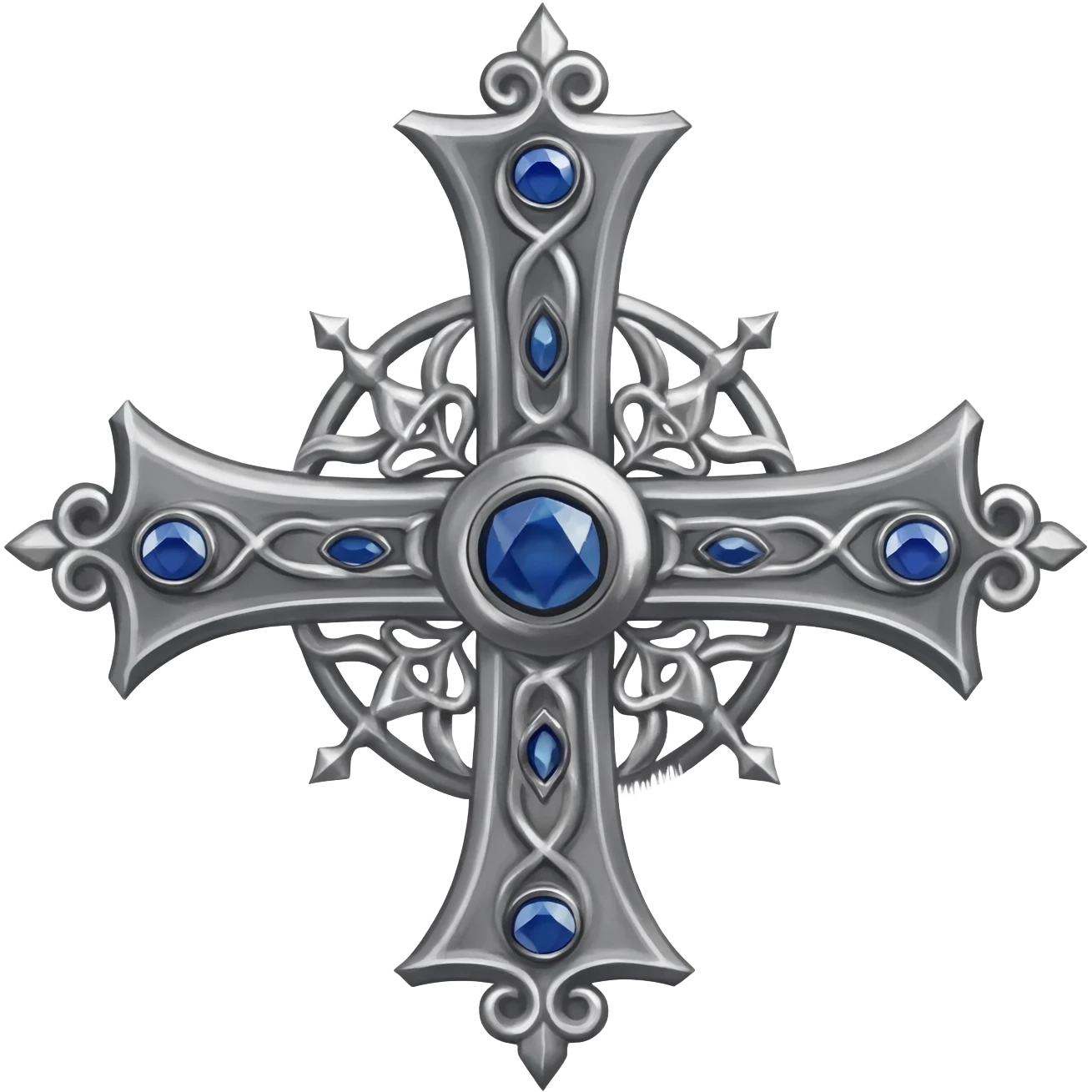 Silver templar cross emoji