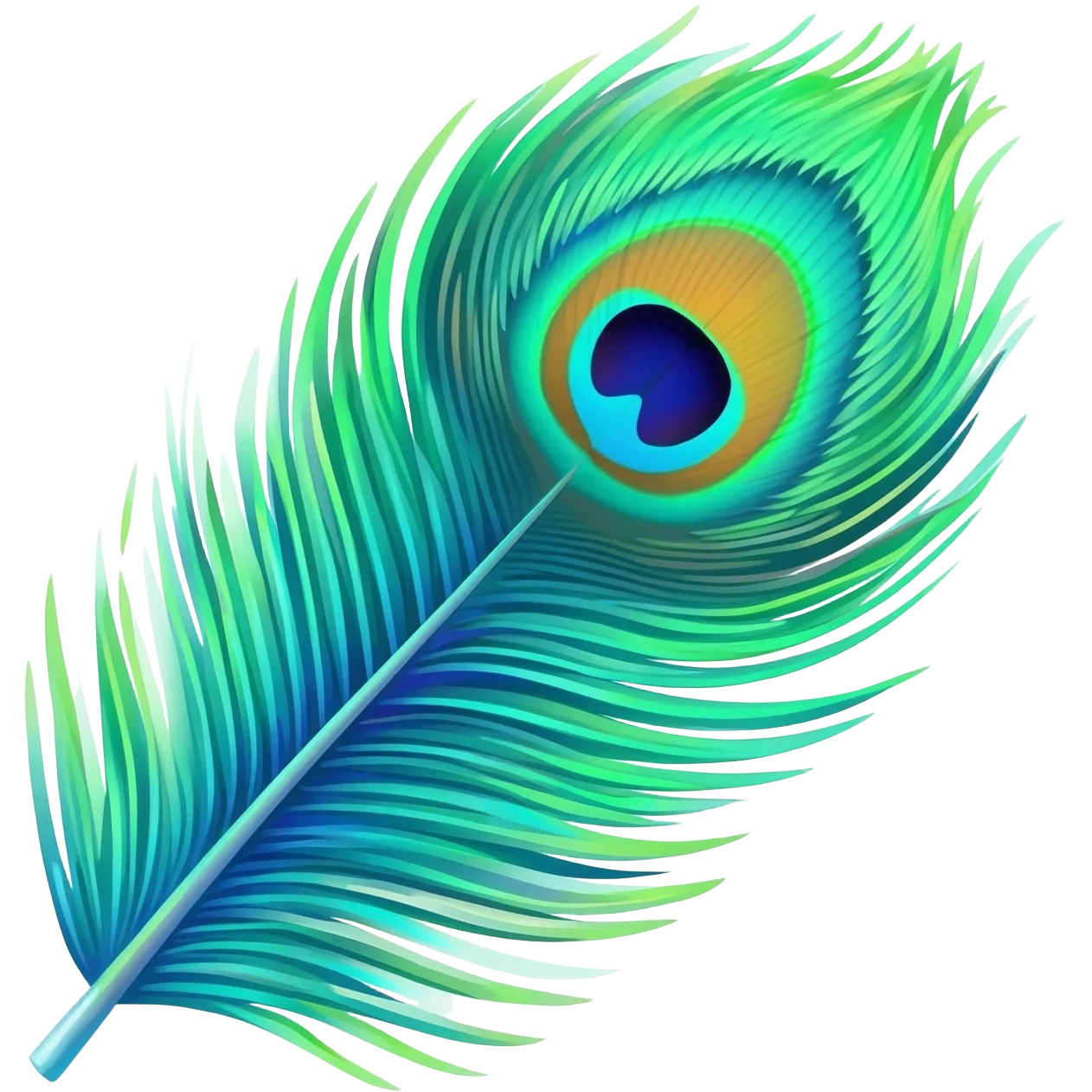 Peacock feather emoji