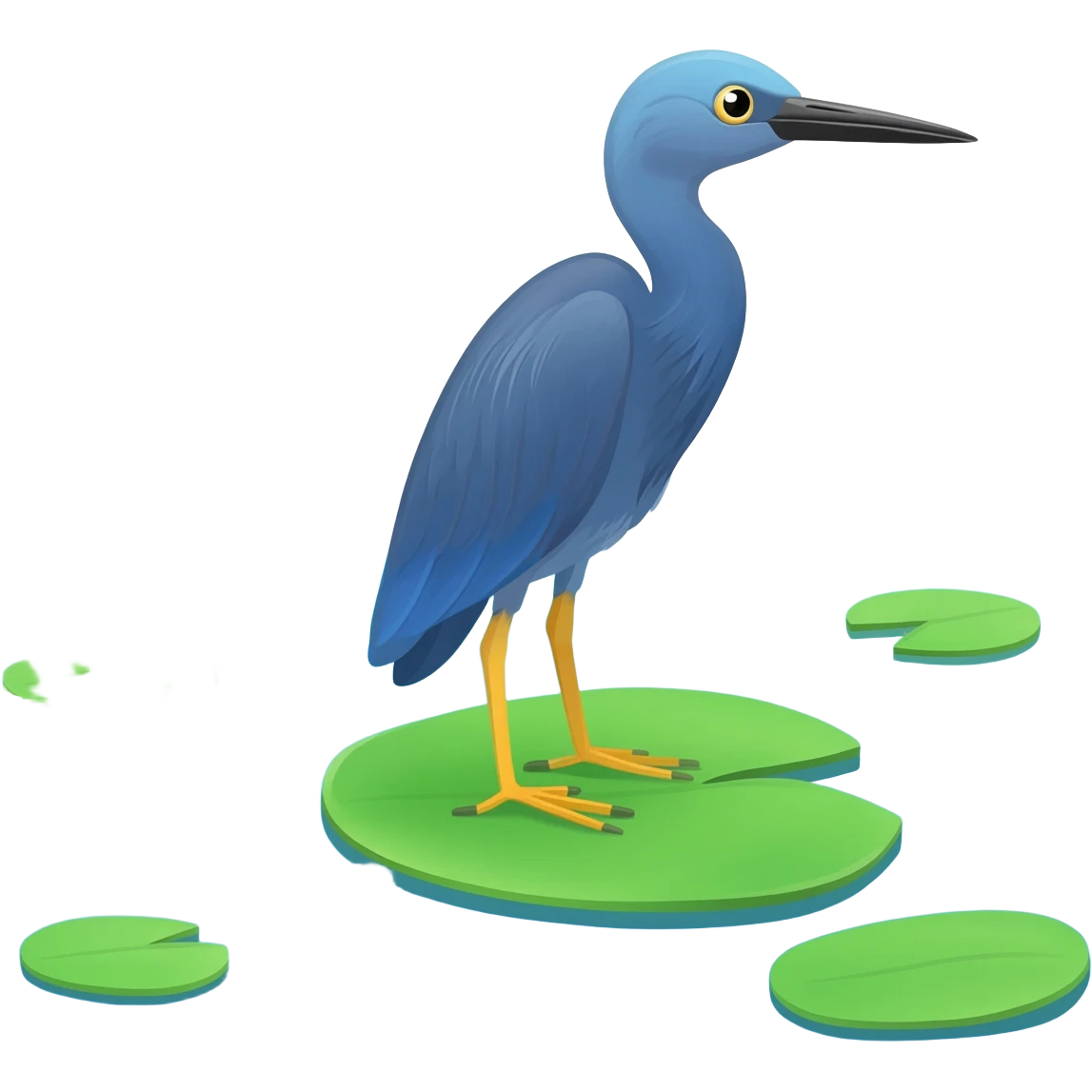 Little blue heron emoji