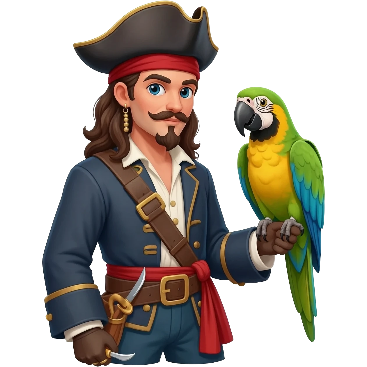 pirate and parrot emoji