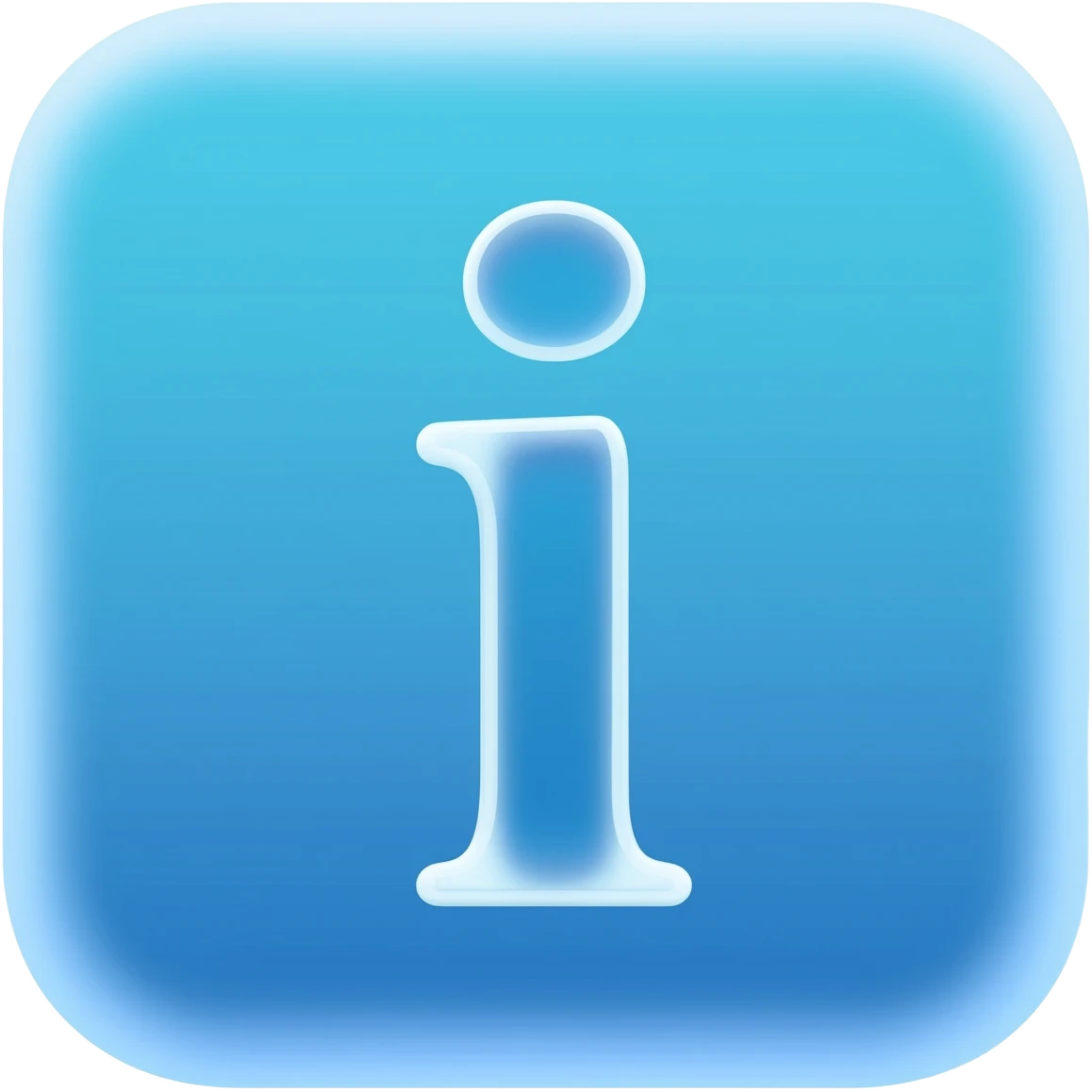 lettre i, style 3D premium
"3D rounded-square icon in soft bleu with a beveled edge, bold serif letter 'i' centered, strong specular highlights, inner glow, 1024x1024, png" emoji