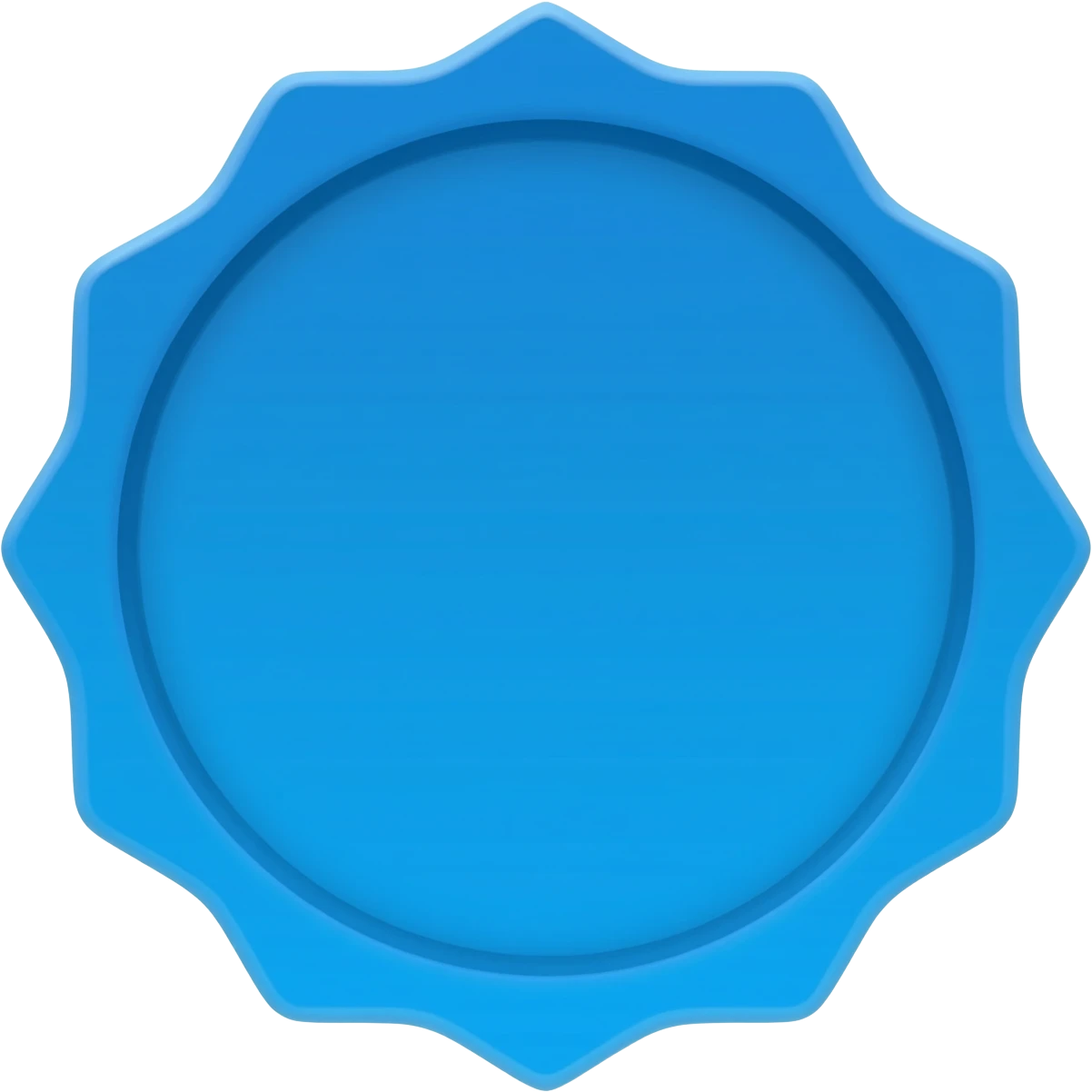 A blue verification badge emoji
