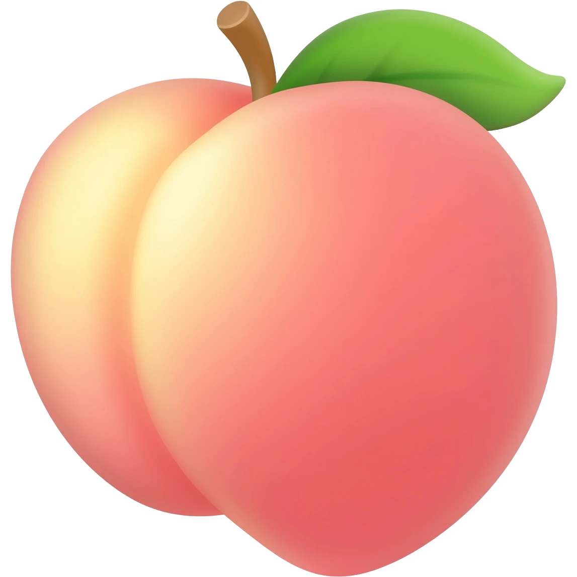 Peach blusher emoji