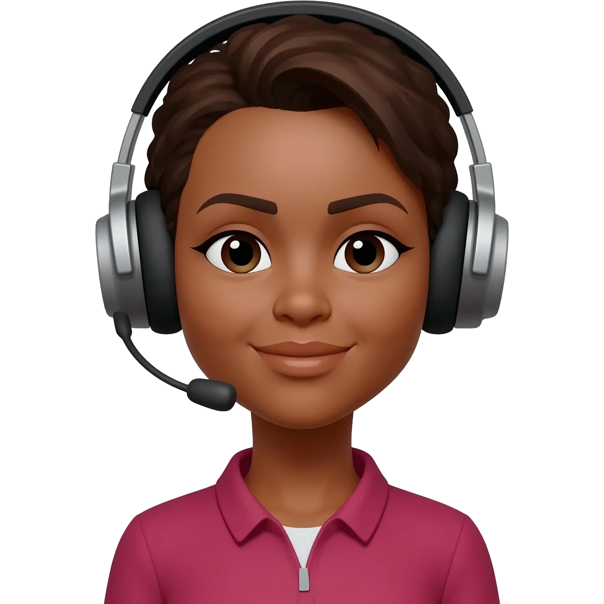 Gonemili Grace porte un  écouteur casque sur la tête emoji