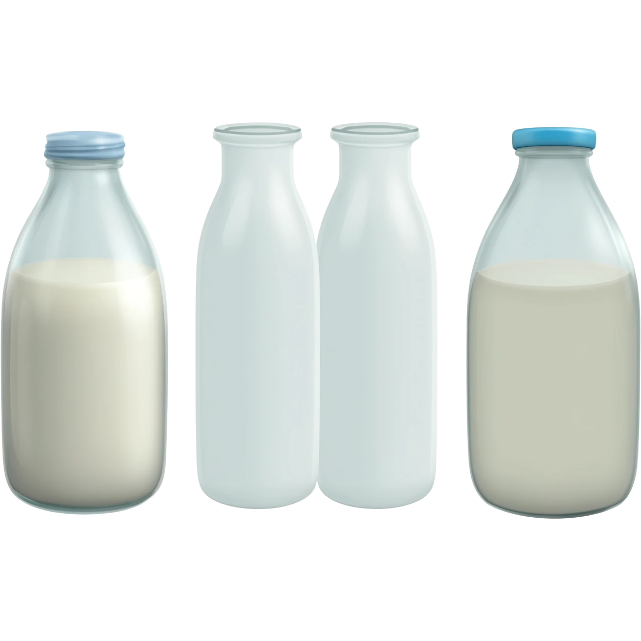 glass milk bottles emoji