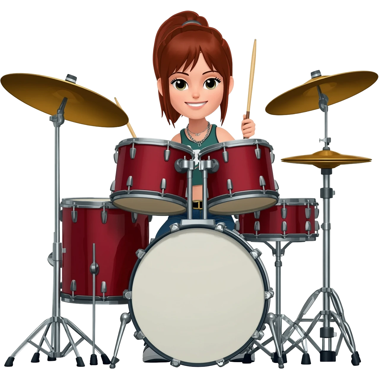 street girl drummer emoji
