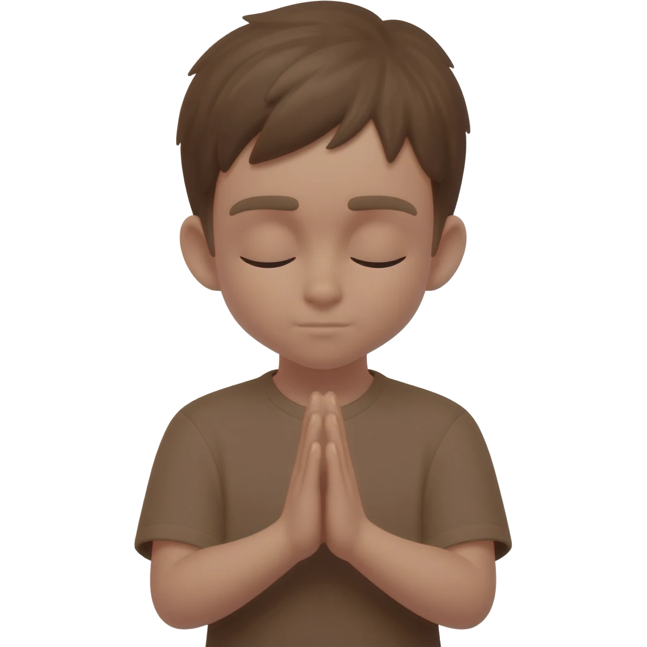 amen praying hands eyes closed brown boy emoji