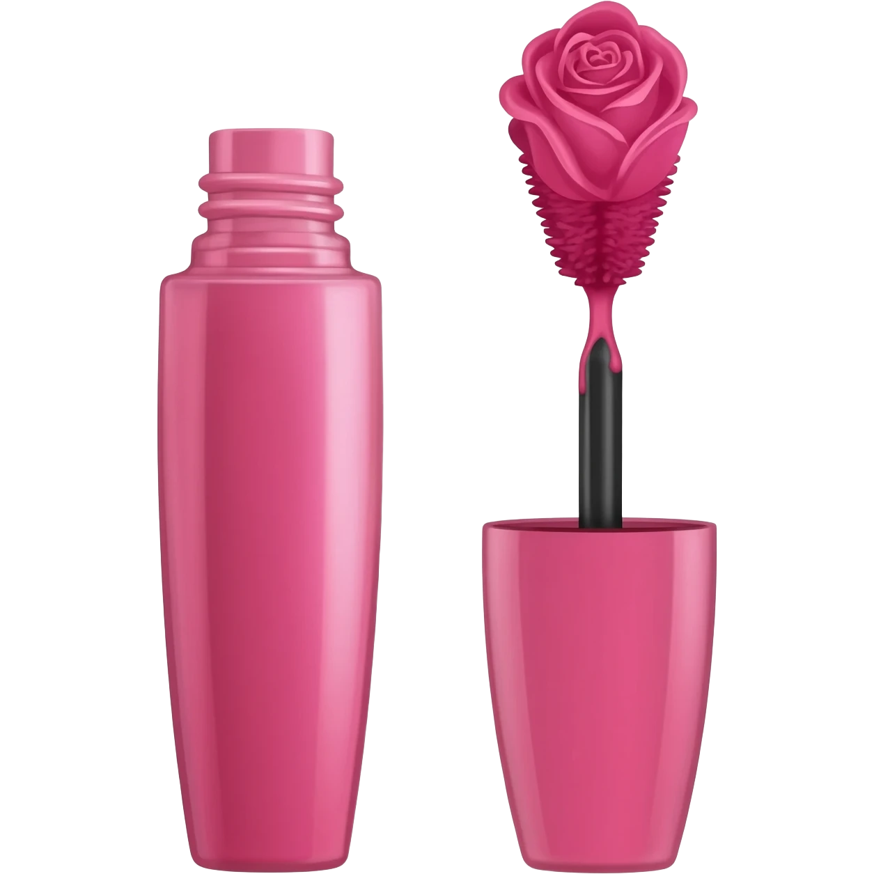 crie um rimel aberto nas rosa, na ccor do perfume emoji