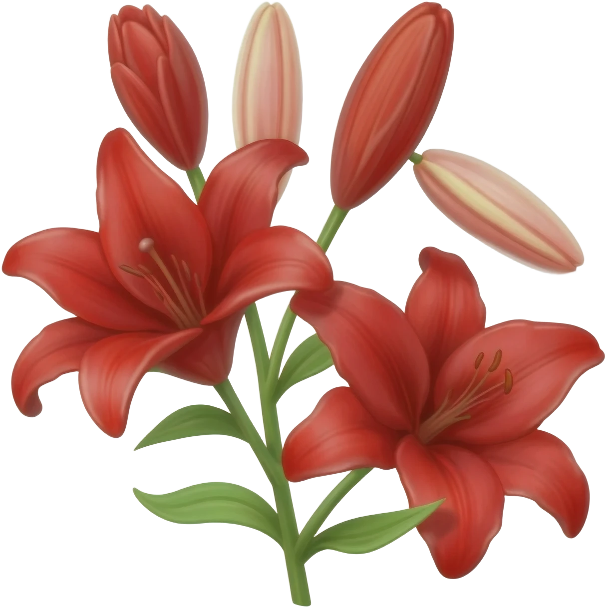 lirios vermelhos emoji