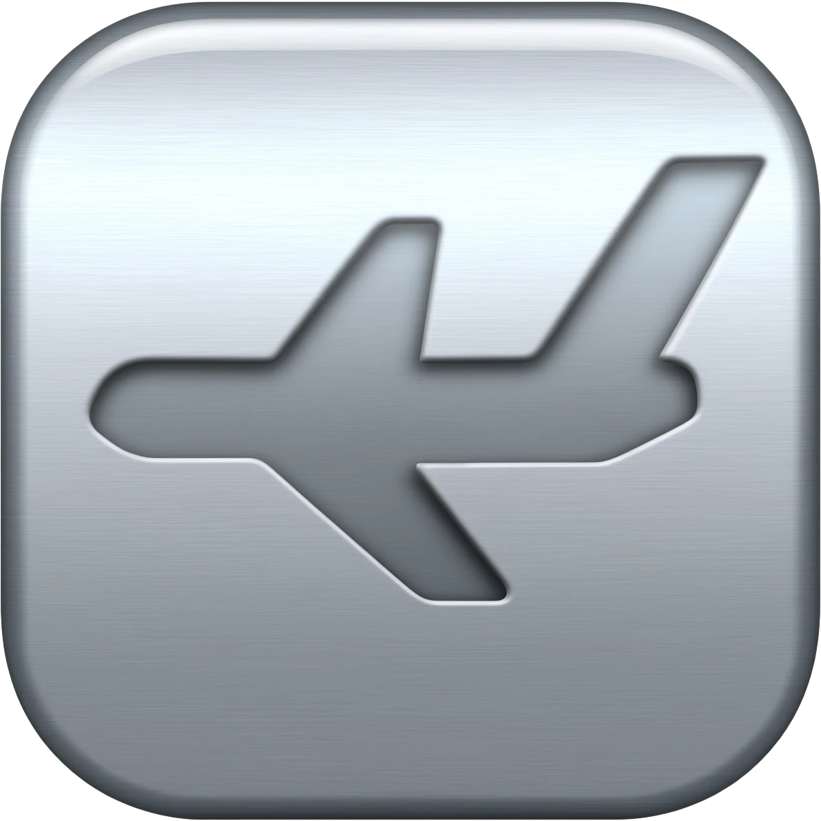 icono de aeropuerto con textura metálica emoji