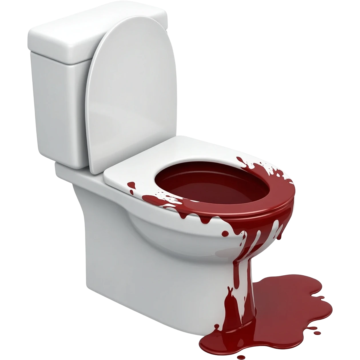 toilet with blood emoji