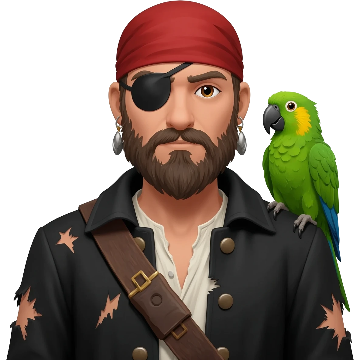 pirate and parrot emoji