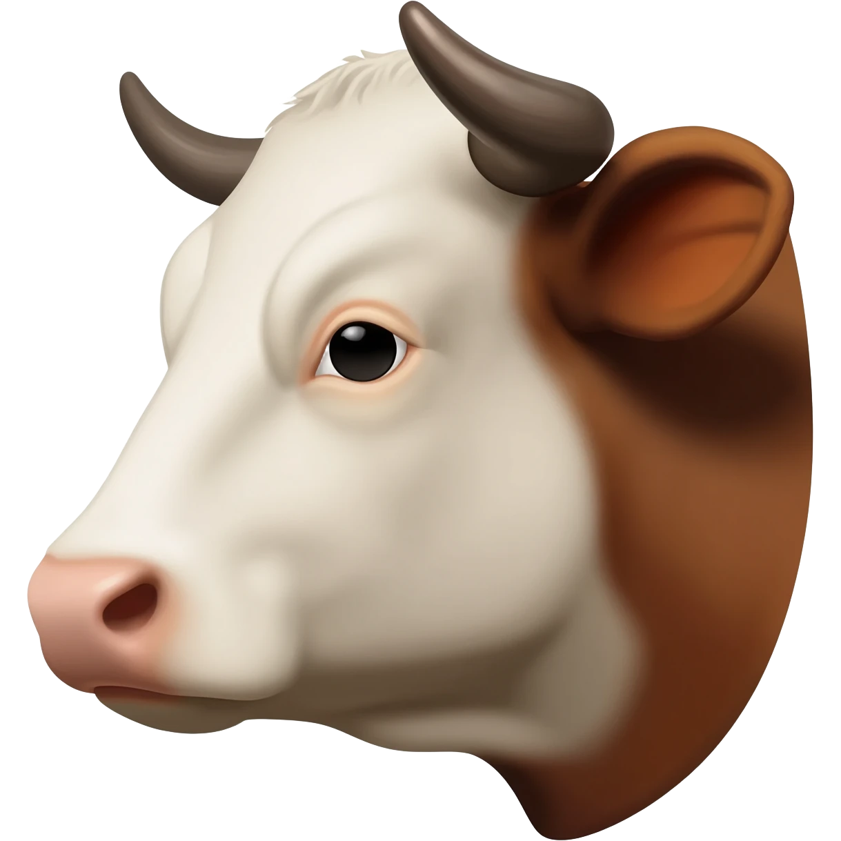 real simmental bull head in profile emoji