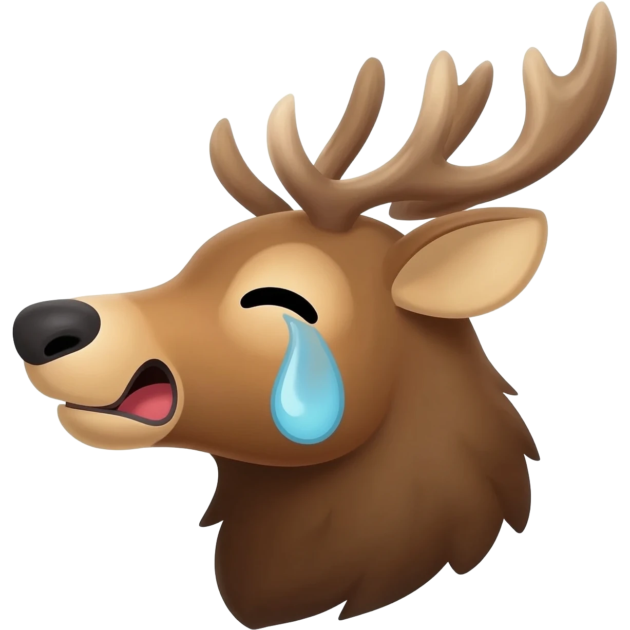 elchkopf diagonal stark lachen tränen emoji