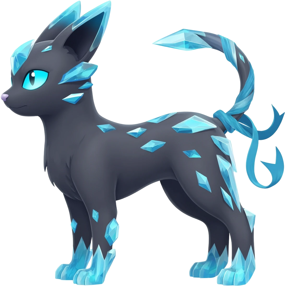 Umbreon-Glaceon-Sylveon-hybrid-animal-Fakémon-Pokémon-fusion emoji