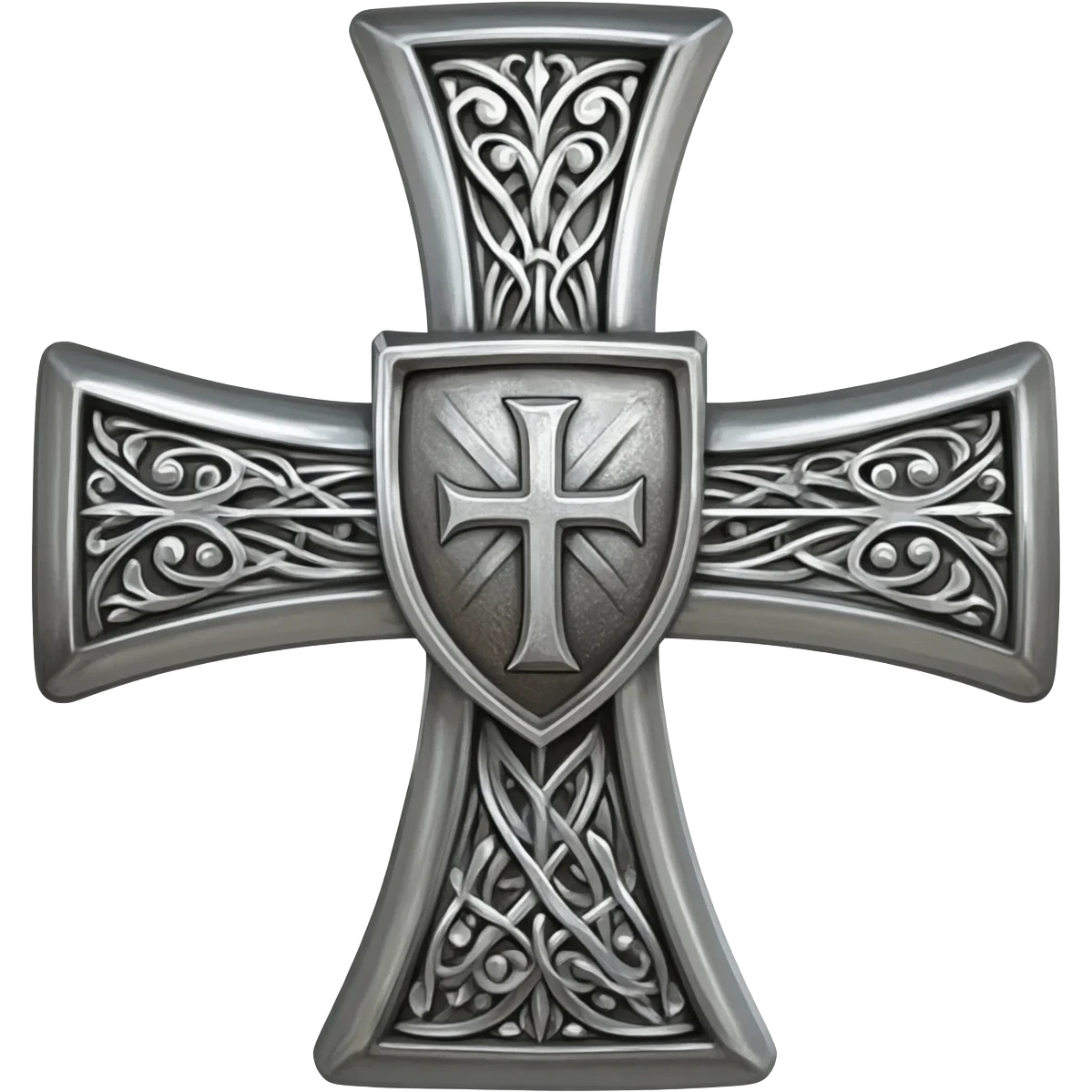 Silver Knight templar cross emoji