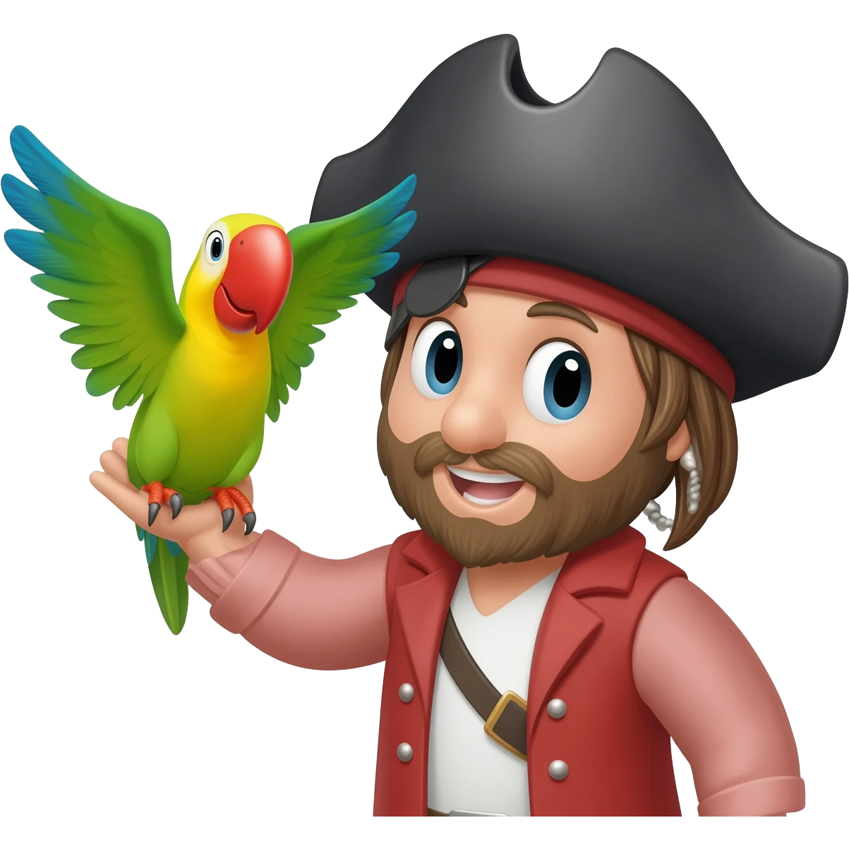 pirate and parrot emoji
