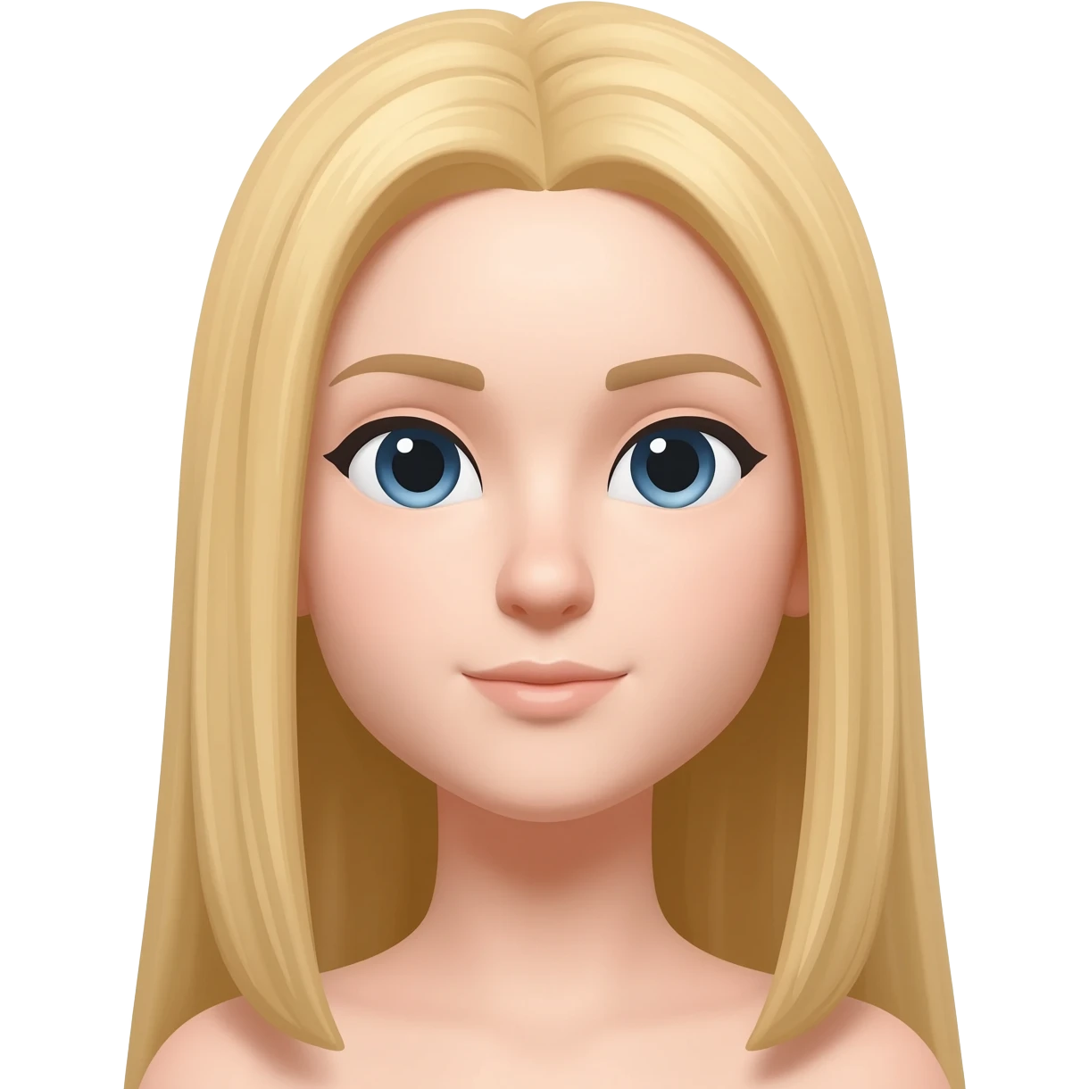 Rambut lurus warna pirang emoji