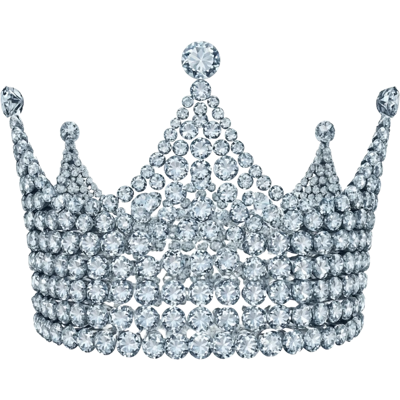 3. massive floating crown made of rotating diamonds emoji