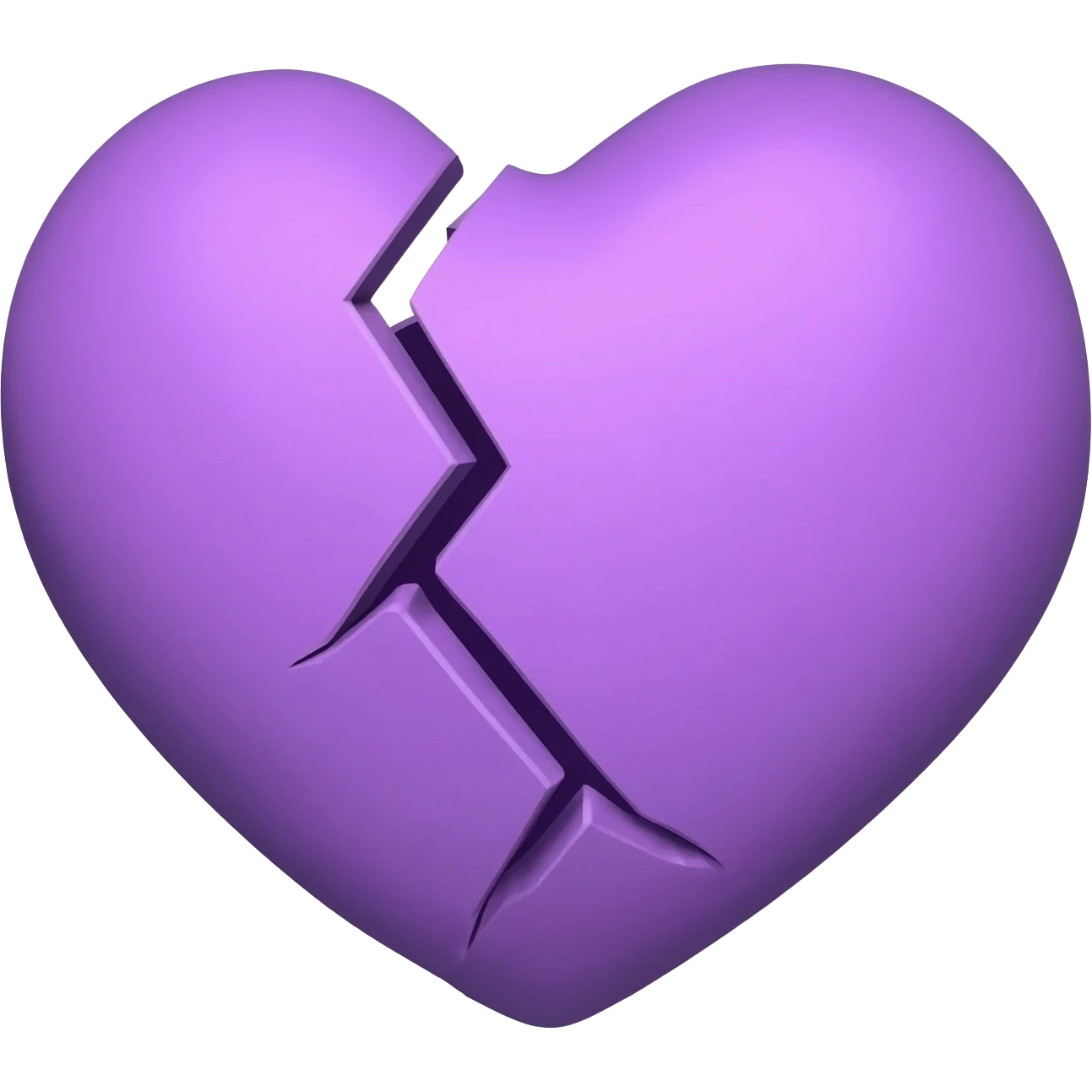 Broken purple heart emoji