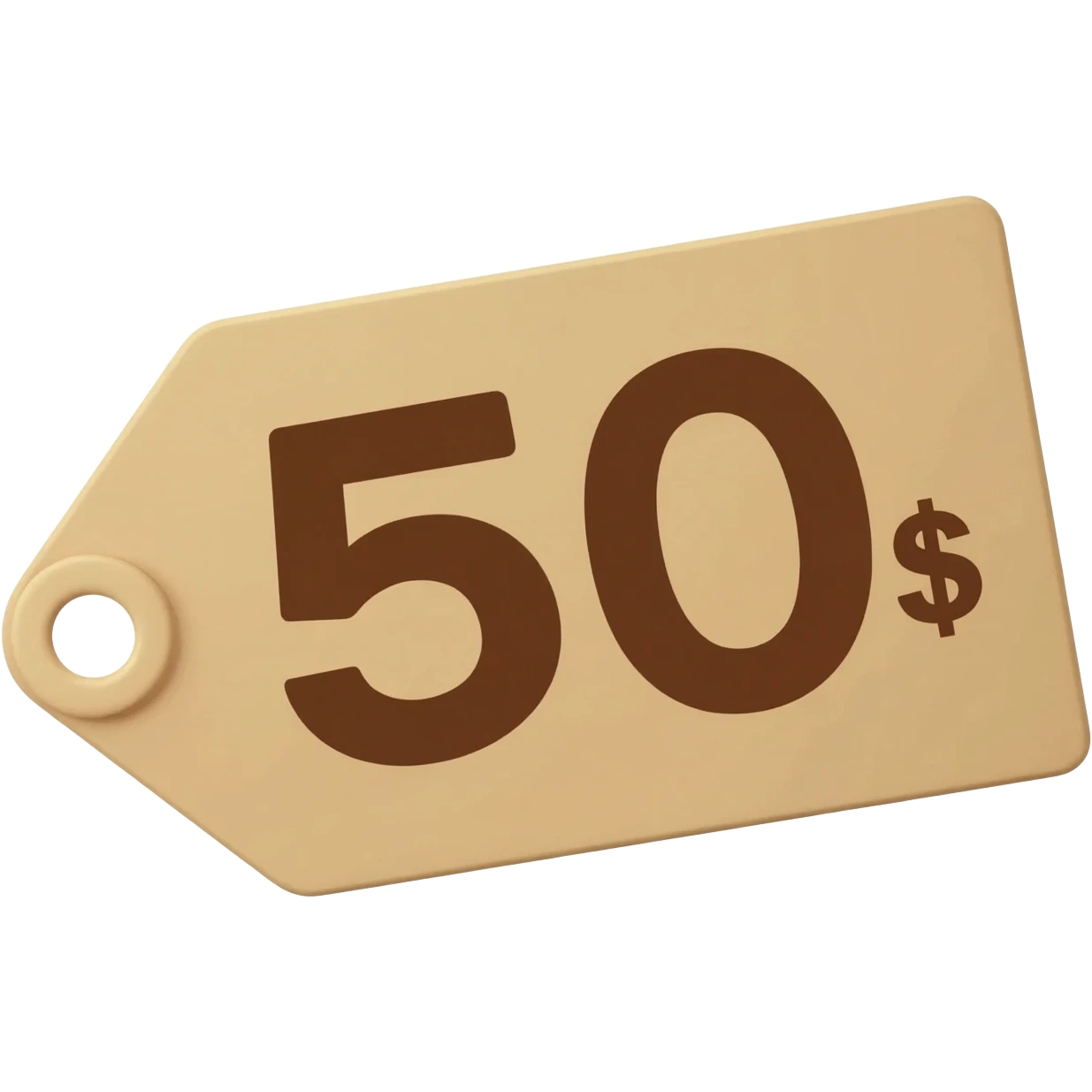 etiqueta de precio de 50 dolares emoji
