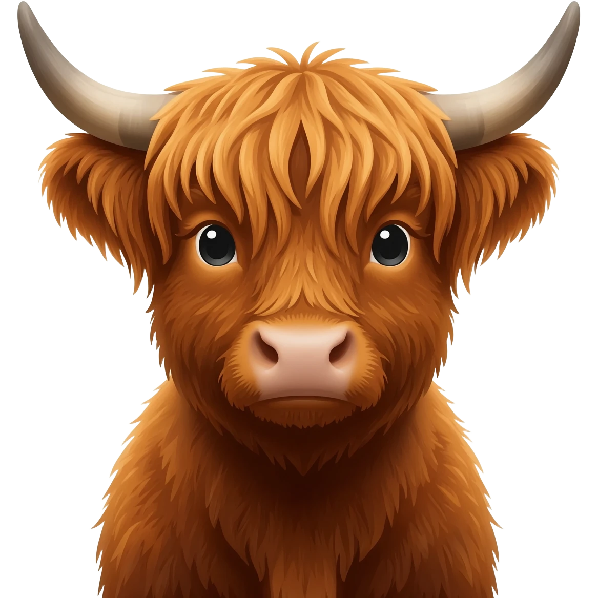 highland cow humanisation emoji