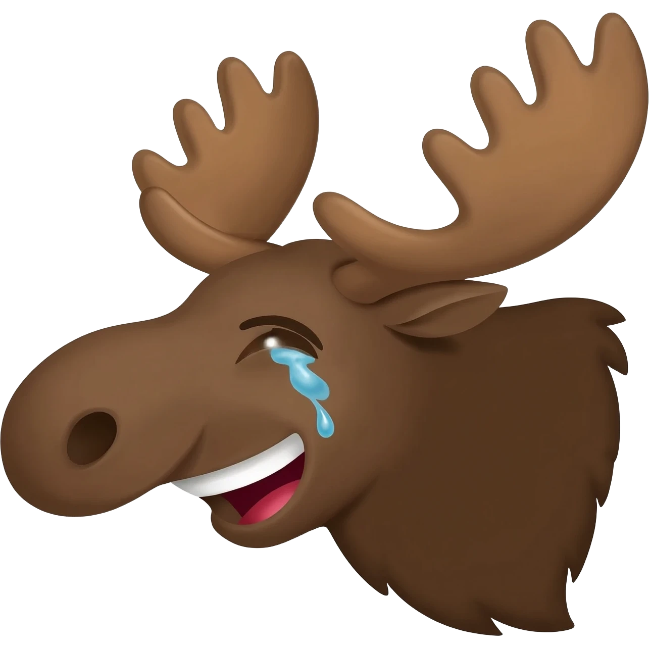 elchkopf diagonal stark lachen tränen emoji