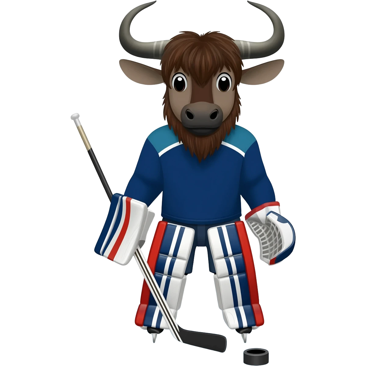 Hockey Goalie Wildebeest emoji