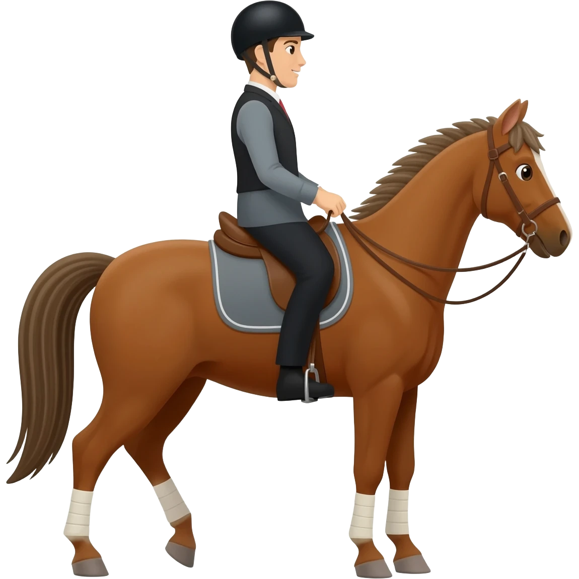 A horse with a rider emoji