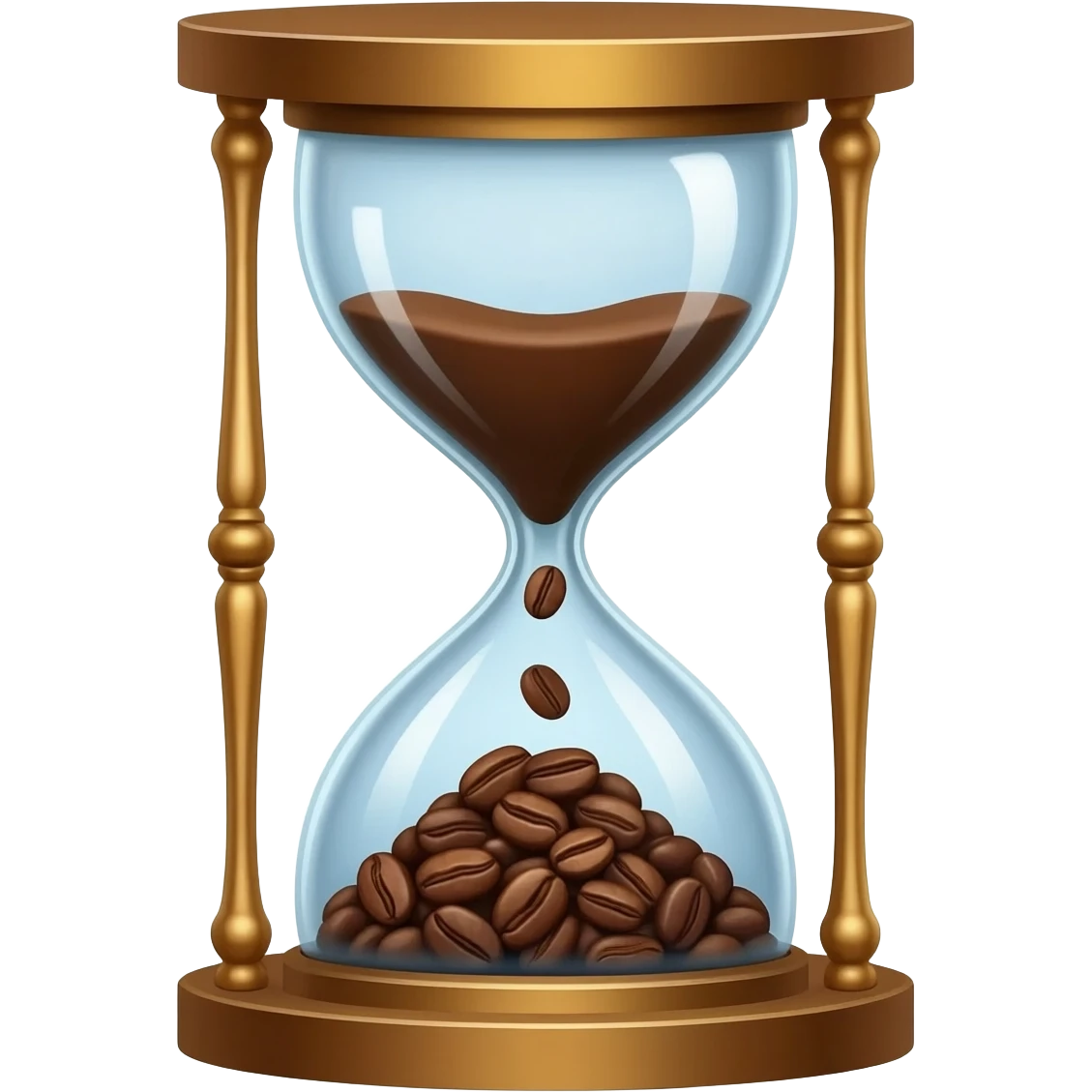 Hourglass whith coffee seeds emoji