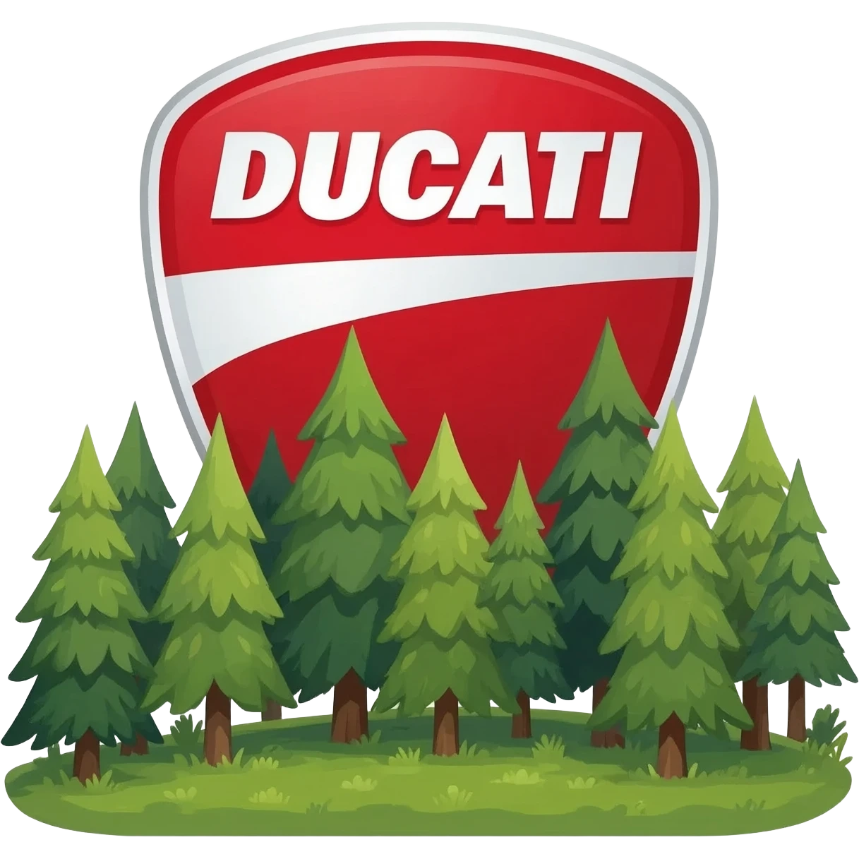 Ducati Logo Club friends together on the forest emoji