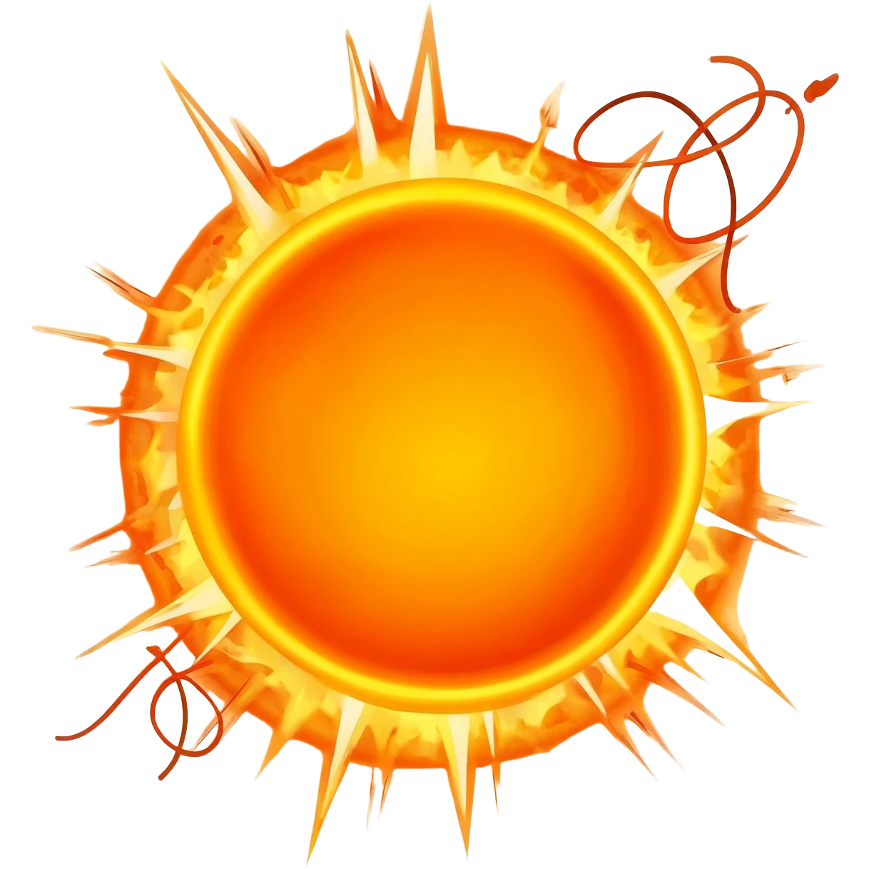 explosion of the sun emoji