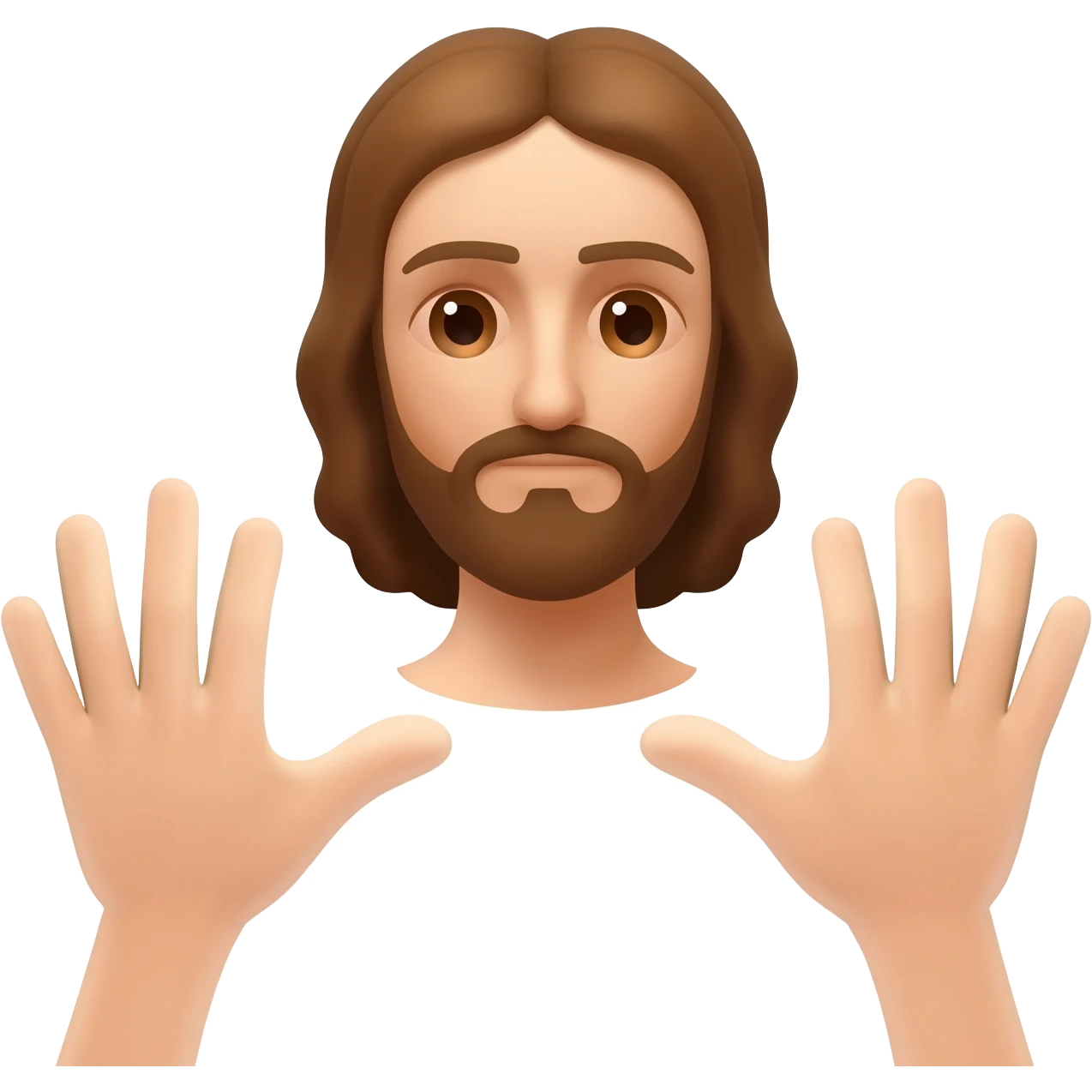 Hands raised to Jesus with a heart emoji