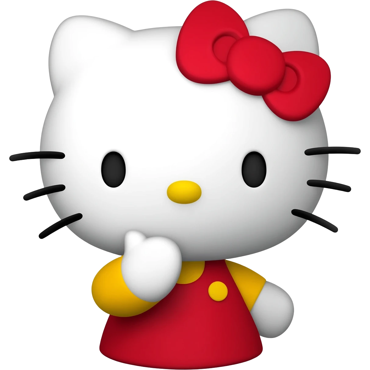 Hazme un emoji de hello kitty qué pueda copiar y pegar para una historia de ig, es un emoji de una hello kitty o así haciendo la boca tirando un besito emoji