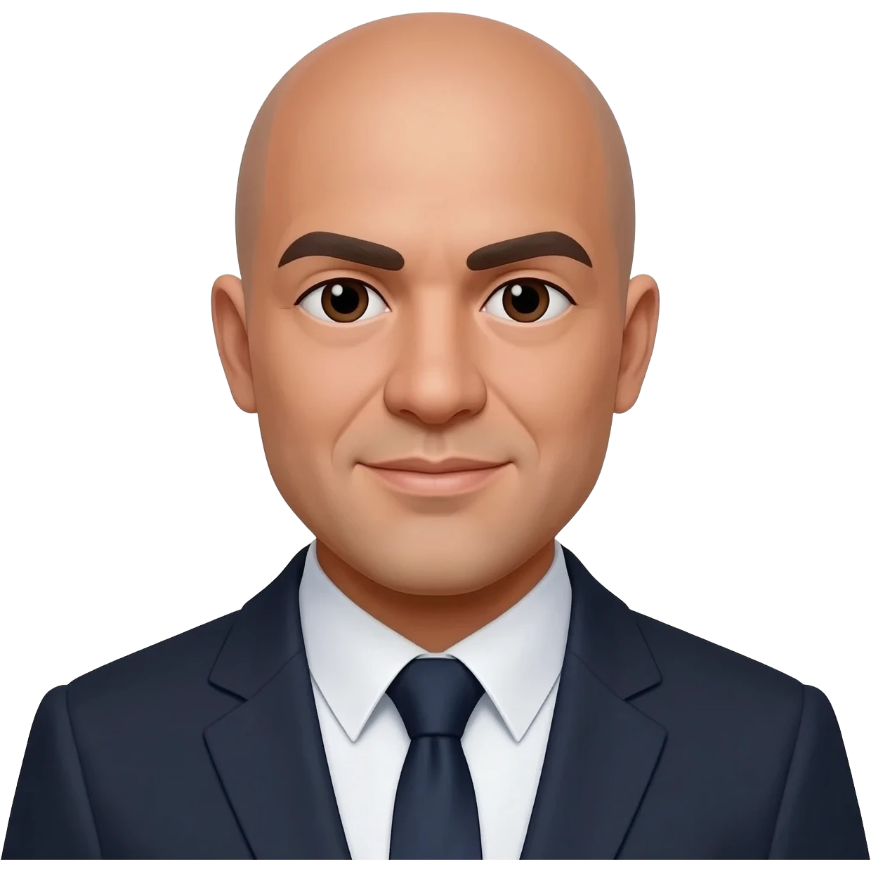 40-year-old organisation consultant, hispanic, balding, in suit and tie emoji