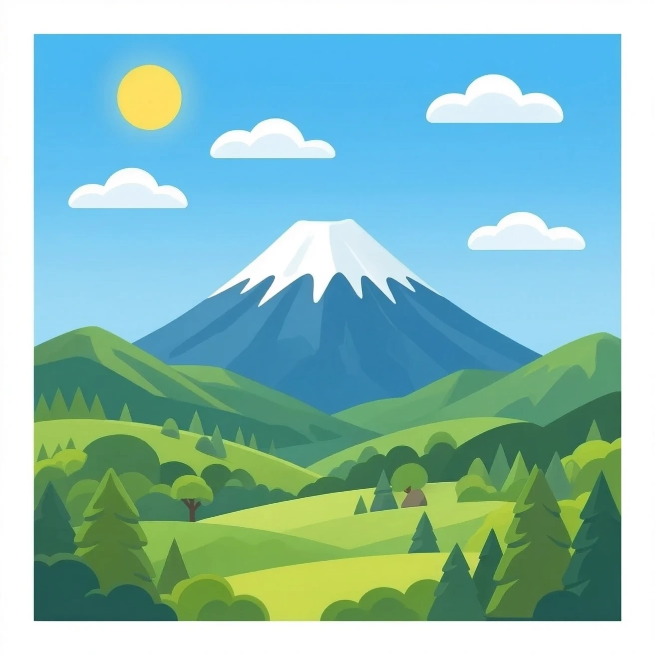 Japanese mountain view emoji