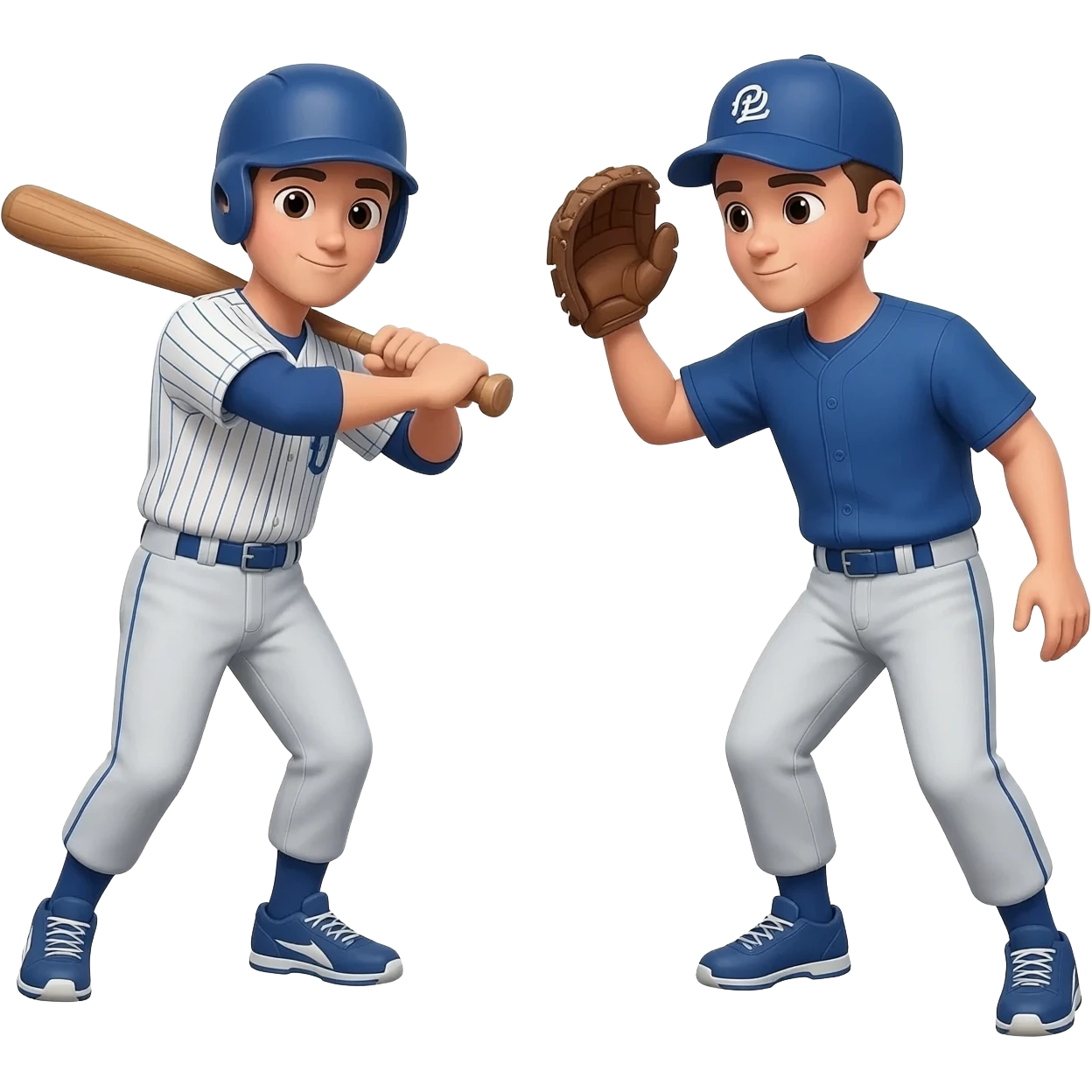 dos amigos jugando baseball hombres emoji